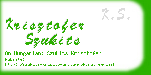 krisztofer szukits business card